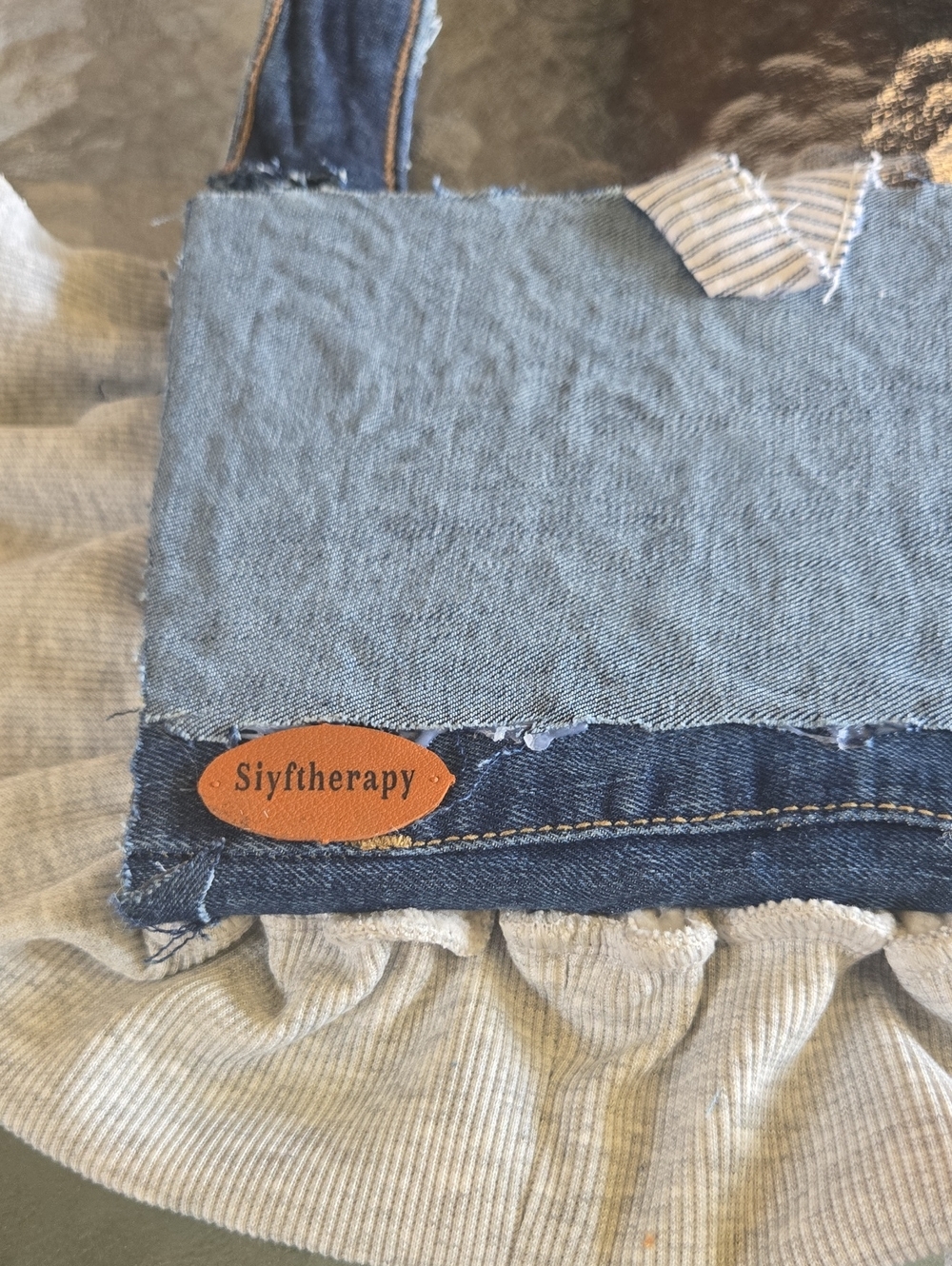 DIY Denim Ruffle Crossbody Notebook Keepsake - Picture 5 of 8